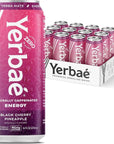 Yerbae Energy Beverage - Black Cherry Pineapple - 16oz cans (12 Pack)