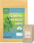 WANMAI29 Cilantro Tea Bags 30Count Natural Sugar Free Drink Supports Vegan and Ketogenic Diets No Caffeine or Harsh Additives 100 Real Herb in Kraft Steeping Bag