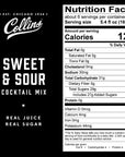 Collins Sweet and Sour Mix Made With Real Orange and Lemon Juice Classic Cocktail Recipe Ingredient Home Bar Accessories Cocktail Mixers 32 fl oz