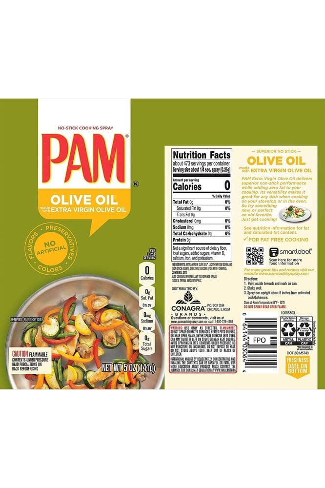 PAM Cooking Spray Olive Oil , 5 Oz (Pack of 2)