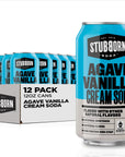 STUBBORN SODA Agave Vanilla Cream Soda 12oz Cans 12 Fl Oz Pack of 12