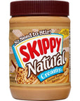 Skippy Natural Peanut Butter, Creamy, 26.5 oz