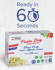 Pasta Zing Ready Pasta Meals Kit Elbow Pasta and Alfredo Sauce  Ready To Eat Microwavable Kit Ready in 60 Seconds 123oz Pack of 6 Precooked Meals  Meals Box  Dinner Box