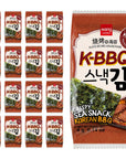 Wang Roasted Seaweed Snack Korean Barbeque Flavored Ketofriendly Healthy Snack 014 Ounce Pack of 16