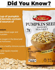 ROASTED PUMPKIN SEEDS to Eat in Shell by Premium Orchards MIXED NUTS  Salted with Sea Salt  NonGMO Vegan Fresh Healthy Snacks  Great source of Plant Protein Zinc Magnesium  Iron  1 Bag