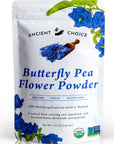 Ancient Choice - Butterfly Pea Flower Powder (4 ounce) | Blue Matcha Tea | Ceremonial (Highest) Grade | Adaptogenic Raw Culinary | Natural Food Coloring | Thai Non-GMO | Vegan