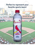 St Louis Cardinals Bottled Water  Naturally Filtered Spring Water in 169 Fl Oz PET Plastic Bottles Recyclable and BPAFree Case of 24 by Sports Water