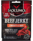 Jack link's Beef Jerky Sweet & Hot High Protein Meat Snack Dried Halal Beef- 1X25Gr