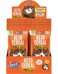 Keto Cereal by Snacks House, High Protein Low Carb Healthy Breakfast Food - Gluten & Grain Free Crunch - Paleo, Diabetic, Ketogenic Diet Friendly Cereals - 8-Pack (Peanut Chocolate Crunch)