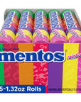 Mentos Chewy Mint Candy Roll Rainbow Non Melting Party 14 Pieces Bulk Pack of 15