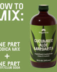 Modica Cucumber Aloe Margarita Cocktail  Mocktail Mix Makes 10 Drinks with Superfoods Vitamins  Electrolytes