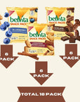 Belvita Breakfast Biscuits Variety Pack  3 Natural Flavors Snack packs 1oz Pack of 18 with Bag Clip Packed by ORBONIX