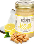 Big Spoon Roasters Lemon Cashew Butter with Sea Salt - Keto Friendly, Fair Trade Cashews - Low Sugar & Palm Oil Free - Natural Ingredients - Vegan Gourmet Nut Butter Spread - 13 Ounces