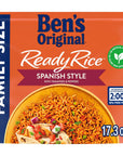 BENS ORIGINAL READY RICE Spanish Style Flavored Rice Family Size Easy Dinner Side 173 OZ Pouch Pack of 6