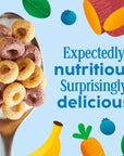 Cheerios Veggie Blends Breakfast Cereal Blueberry Banana Flavored Made With Fruits and Veggies Family Size 18 oz