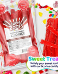 Sweet Roots by Happy Bites Hot Cinnamon Licorice Twists 16 oz  JUMBO Size  Certified Kosher  Vegan  Gourmet  Low Fat