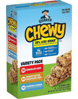 Quaker Chewy Lower Sugar Granola Bars, 3 Flavor Variety Pack, 58 Count (Pack of 1)