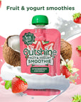 Outshine Strawberry Coconut Yogurt Smoothie Pouches  Fruit Pouches ReadytoDrink Smoothies Kids  Adults Pureed Foods  Fruit Pouches for Kids  Adults Smoothie Drink  24 Count