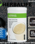 Herbalife Protein Drink Mix: Vanilla Flavor 840g, Nutrient Dense Healthy Snack, Protein Booster, Sustains Energy and Satisfies Hunger, High Protein