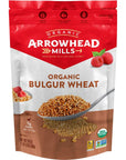 Arrowhead Mills Breakfast Variety 1 of each Steel Cut Oats and Bulgur Wheat USDA Organic NonGMO 24 oz Pack of 2 with By The Cup Cereal Bowl