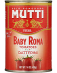 Mutti Baby Roma Datterini Tomatoes No Additives or Preservatives Vegan Gluten Free  NonGMO 14 Oz Pack of 12