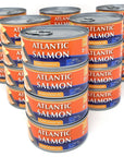 Lafken Atlantic Salmon Chunks  Boneless Skinless Kosher Canned Fish in Sunflower Oil  6oz cans case of 24