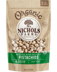 Nichols Farms California Pistachios Roasted Salted Organic With Sea Salt 32Ounce Bag