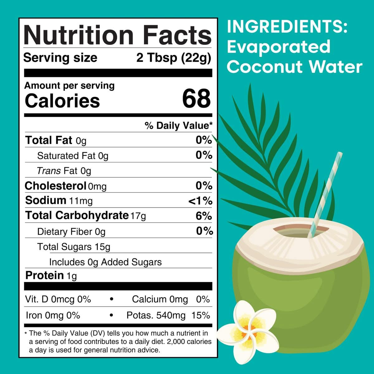 Wilderness Poets 100 Evaporated Coconut Water Powder  No Maltodextrin No Fillers No Additives  1 Ingredient  Instant Mix 32 Ounce