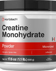 Creatine Monohydrate Powder | 17.6oz (1.1 lb) | Micronized and Unflavored | Vegetarian, Non-GMO, and Gluten Free Supplement | by Horbaach