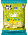 Good Health Kettle Style Potato Chips, Avocado Oil, Sea Salt, 1 oz. Bag, 30 Pack - Gluten Free, Crunchy Chips Cooked in 100% Avocado Oil, Great for Lunches or Snacking on the Go