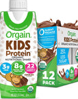 Orgain Organic Kids Nutritional Protein Shake, Chocolate - Kids Snacks with 8g Dairy Protein, 22 Vitamins & Minerals, Fruits & Vegetables, Gluten Free, Soy Free, Non-GMO, 8.25 Fl Oz (Pack of 12)