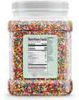 Unpretentious Rainbow Sprinkles (4 Cups) Colorful Jimmies, Decorative & Fun Dessert Topping for Baking