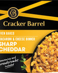 Cracker Barrel Sharp Cheddar Oven Baked Macaroni  Cheese Dinner 123 oz Bag