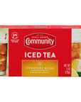 Community Coffee Signature Iced Tea 144 Family Size Tea Bags 24 Count Box Pack of 6