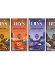 Variety 70 Dark Chocolate Bar Sampler by Lilys  Stevia Sweetened No Added Sugar LowCarb Keto Friendly  70 Cocoa  Fair Trade GlutenFree  NonGMO  28 ounce 4Pack