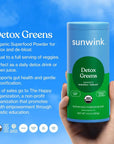 Sunwink Detox Powdered Greens - Organic Super Greens Powder