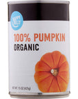 Amazon Brand  Happy Belly Organic 100 Pumpkin Canned 15 ounce Pack of 1