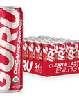 GURU Original Clean Energy Drink - 8.4 oz Cans (Pack of 24)