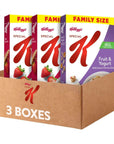 Kelloggs Special K Breakfast Cereal Family Breakfast Fiber Cereal Family Size Variety Pack 3 Boxes