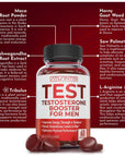 Testosterone Booster For Men Gummies - Male Enhancement, Boosts Energy, & Optimizes Physical Performance. Formulated with Tribulus, Horny Goat Weed, Saw Palmetto, Maca Root & More - 60 Gummies