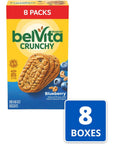 belVita Blueberry Breakfast Biscuits, 64 Total Packs, 8 Boxes (4 Biscuits Per Pack)