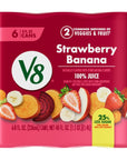 V8 Strawberry Banana 100 Fruit and Vegetable Juice 8 fl oz Can 6 Pack