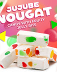 Jujube Nougat Candy with Fruity Jelly Bits 9 Ounce Bag  Approx 25 Count