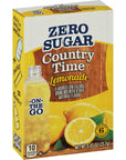 Country Time Zero Sugar Lemonade Naturally Flavored Powdered Drink Mix 6 ct OntheGo Packets