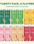 AVEC Soda  Mixer Variety Pack  12 Pack 845 Oz  2 x 6 Flavors Sparkling Water Seltzer Cans  Spiced  Fruity Botanical Fresh Juice Cocktail Mixers  No Alcohol Artificial Sugar  Preservatives