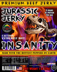 Jurassic Jerky Insanity Beef Jerky  made with the Ghost Habanero  Carolina Reaper the Hottest Pepper on Earth Can you handle the Heat 11Oz Bag