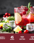 Owens Sparkling Cranberry Premium Cocktail Mixer Made with Pure Cane Sugar and No High Fructose Corn Syrup  82oz Cans 24 pack