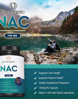 Premium NAC Supplement N-Acetyl Cysteine - 750mg Per Capsule - Supports Liver, Detox Immune, Cellular & Respiratory Health - 90 N Acetyl Cysteine Capsules