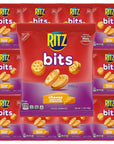 RITZ Bits Cheese Sandwich Crackers 15 ounce Pack of 10 with Bay Area Marketplace Napkins