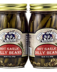 Amish Wedding Hot Garlic Dilly Beans 16oz Pack of 2